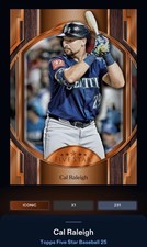 25 Topps Bunt DIGITAL Five Star Orange Base ICONIC Cal Raleigh