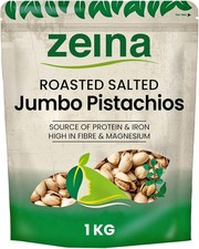 Zeina Jumbo Pistachios (1Kg) - Delicious Roasted Salted Jumbo Pistachio Nuts, G