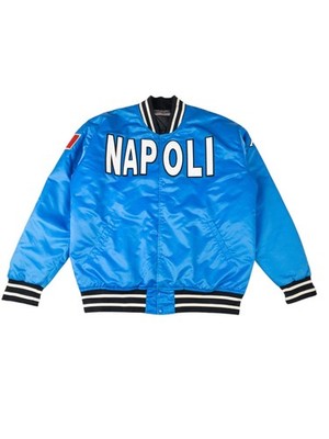 RARE Kappa Napoli FC XXXL Satin Bomber Jacket Jacke Calcio Football Soccer Italy