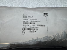 Harting 09150006102 Contact R15-STI-C 1qmm AWG 18 - 100 Units