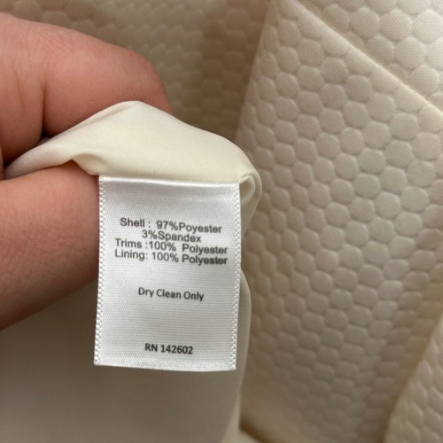 TUCKERNUCK x SAIL TO SABLE Flouncy Bell Sleeve Textured Dress Cream Sz L {3G41} - Picture 6 of 6