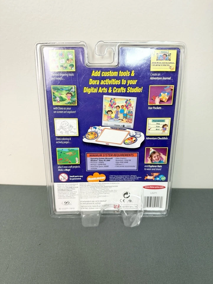 NEW Fisher-Price: Digital Arts And Crafts Studio Dora The Explorer CD-ROM Craft - Image 3 of 3