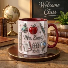 Personalized Teacher Mug Custom Name Teacher Appreciation Gift Coffee Cup