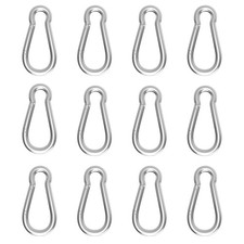 Carabiner, Heavy Duty Galvanized Steel Spring Snap Hook Carabiner Clips with ...