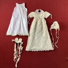 Vintage Crocheted Girls Baptism Gown Handmade  Free Shipping