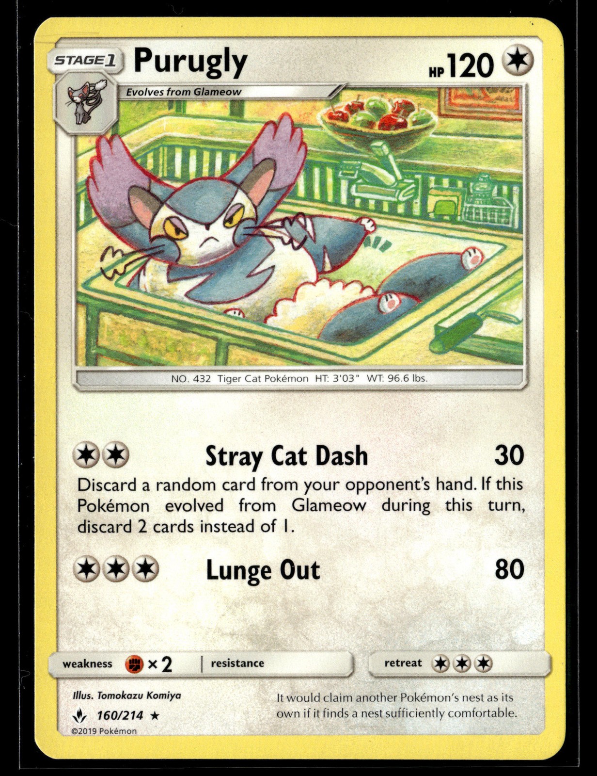 Pokemon TCG SM - Unbroken Bonds #160/214 Purugly