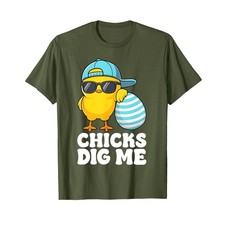 Chicks Dig Me Easter Toddler Boys Men Happy Easter Funny T-Shirt