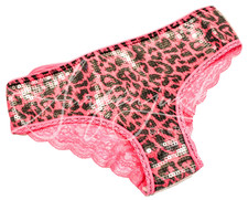 Victoria's Secret Vintage Panties Panty Medium Low Rise Lace Back Hipster Sequin