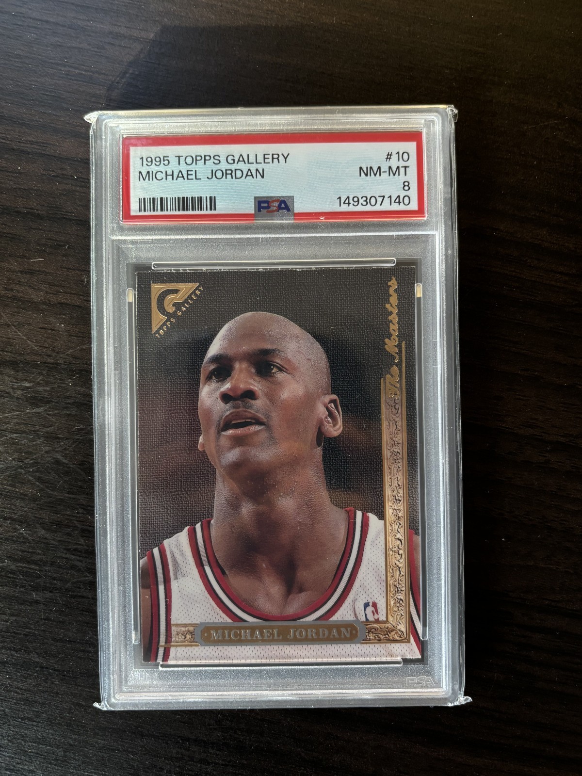 Michael Jordan 1995-96 Topps Gallery The Masters #10 PSA 8 NM-MT Chicago Bulls