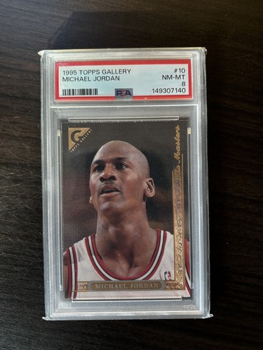 Michael Jordan 1995-96 Topps Gallery The Masters #10 PSA 8 NM-MT Chicago Bulls