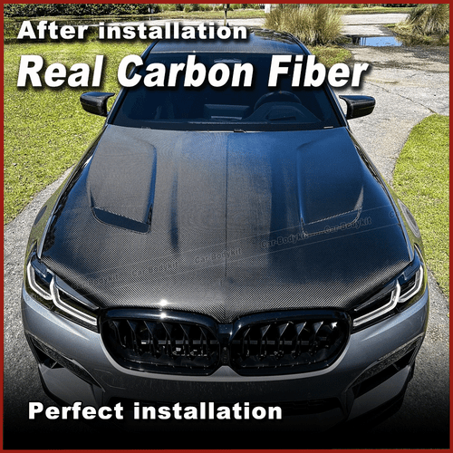 Capó delantero de carbono DRY entrada de aire ventilación para BMW M5 F90 LCI 2018-2024 - Imagen 7 de 13