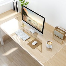 Clear Desk Mat Pad Large Transparent Plastic Desktop Protector 27.6x15.7 Inch