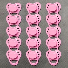 15X Magnetic Pacifiers Dummy Pink Soother for Reborn Dolls Kits DIY Accessories