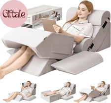 9PCS Orthopedic Bed Wedge Pillow Set for after Surgery Recovery, Body Positioner
