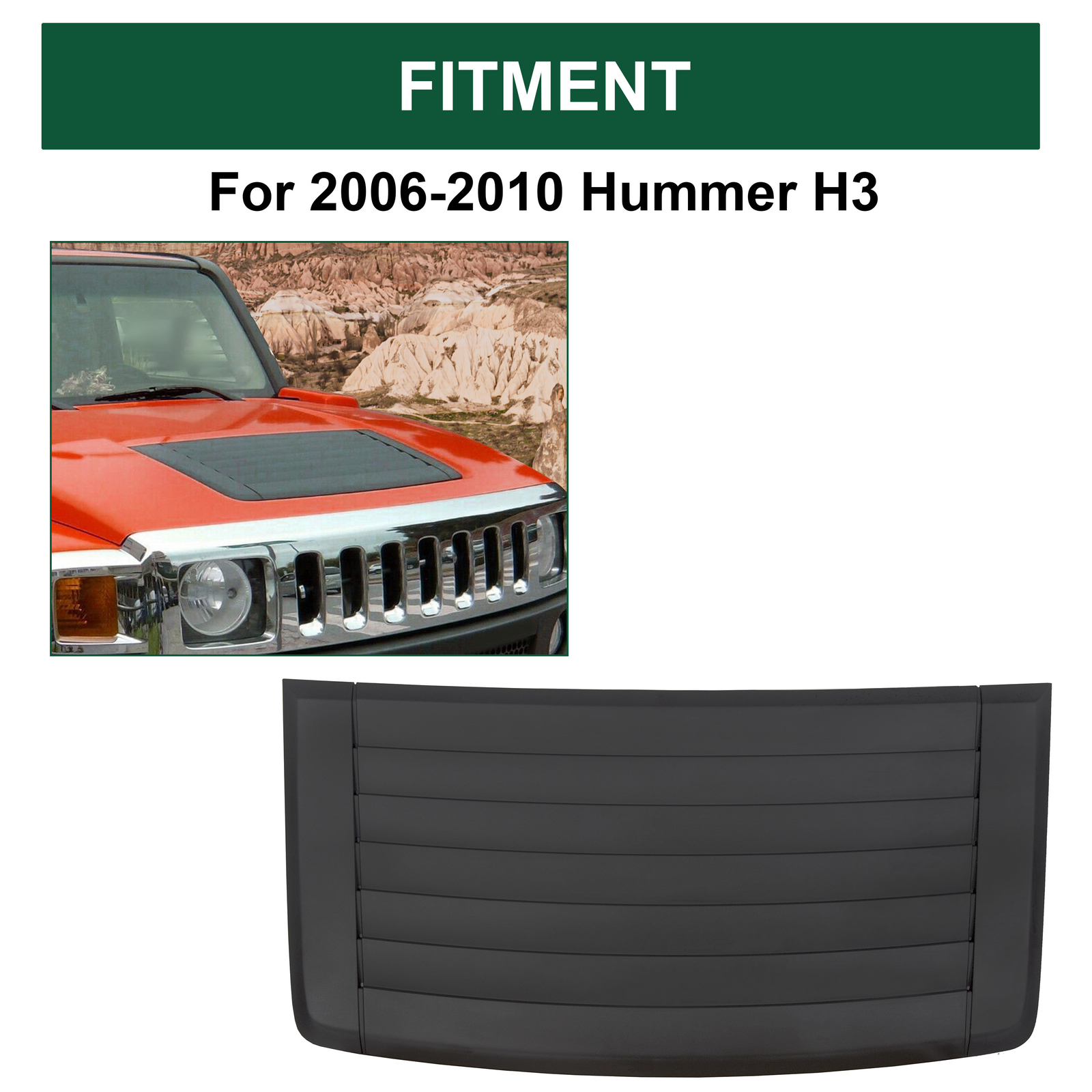NEW Louver Hood Air Vent Grille Panel For 20062010 Hummer H3 20880500