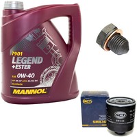 MotoröL ÖLfilter SM836 0W40 4Liter + ÖLablassschraube FüR Seat Skoda VW Caddy