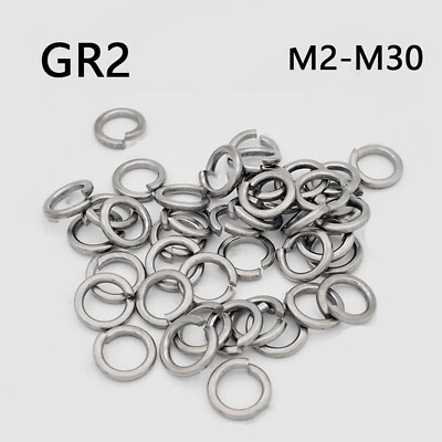 Titanium GR2 Helical Spring Lock Washers M2 M2.5 M3 M4 M5 M6 M8 M10 M12 M14-M30