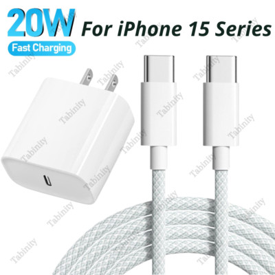 For iPhone 15 Pro Max Plus iPad Pro Android 20W Fast Charger PD USB Type-C Cable