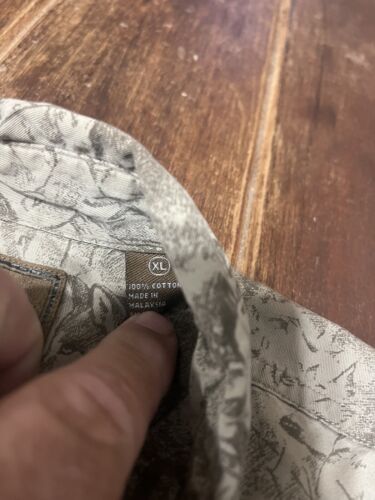 Mens North River Wolf Button Shirt Size XL 100% Cotton Wolf Design Pattern - Picture 3 of 11