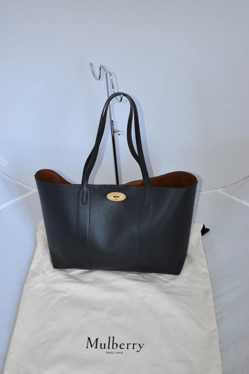 Mulberry Black Classic Grain Leather Bayswater Small Lock Shoulder