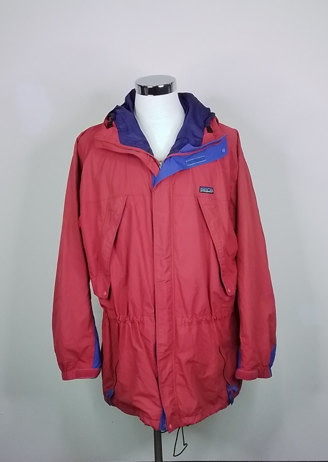 Patagonia Ski Jacket Men's 2XL Red Purple Hooded Full Zip #J2781