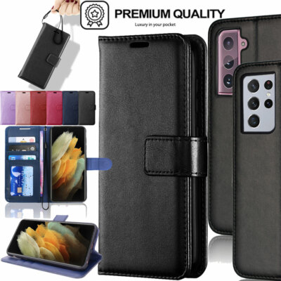 for Samsung S21 FE S21, Plus S21 Ultra 5G Premium Flip Leather