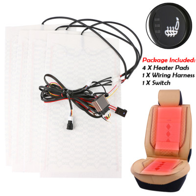 Couverture Chauffante De Coussin De Chauffage De Siège Avant De Voiture 12V Hiver Chauffé Chaud, Double Siège (noir