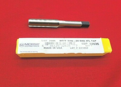Maschio Per Filettatura 7/16-20 NF Bottom – HSS, 4 Scanalature, Morse MT3732635, USA