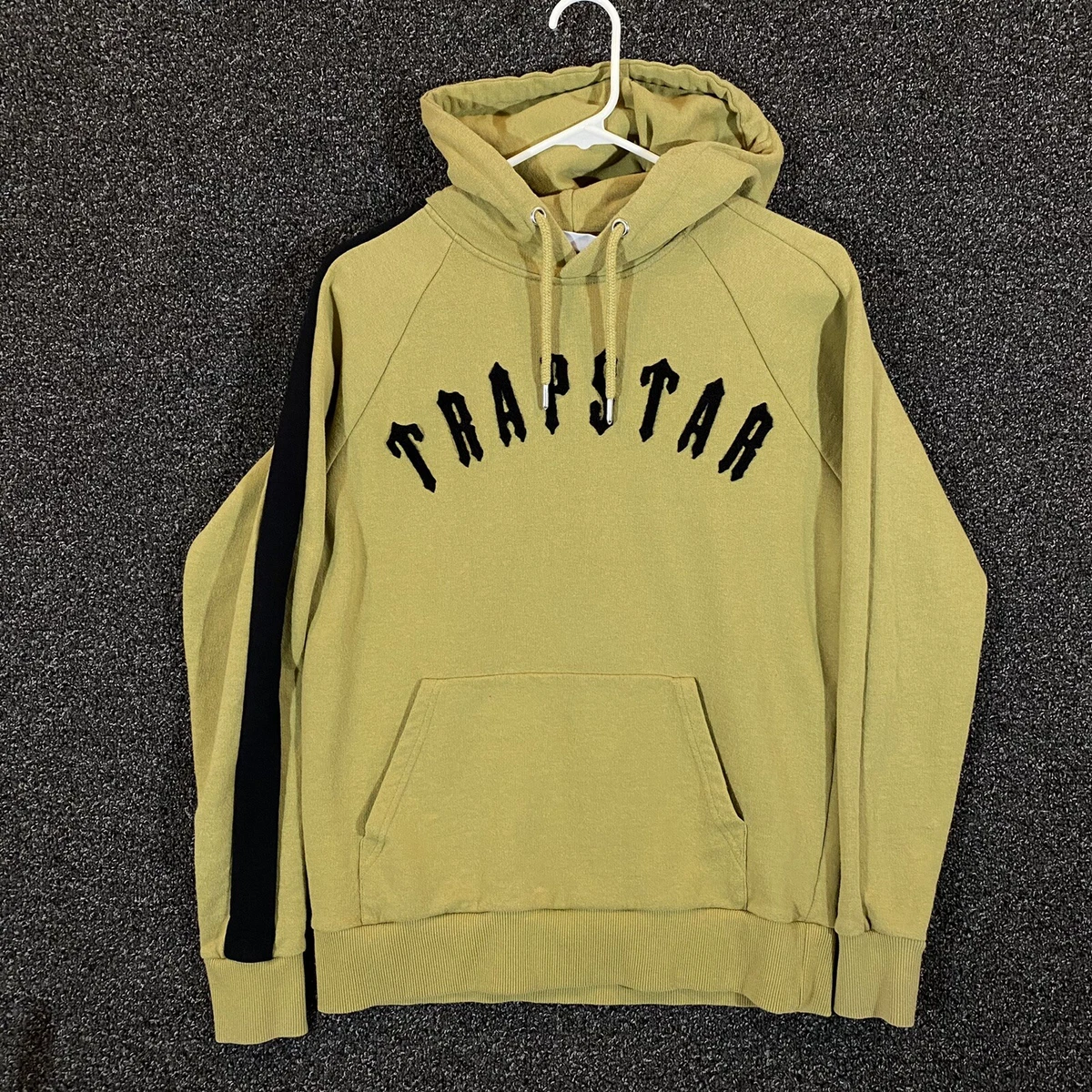 Trapstar Hoodie Mens Small Greenish Yellow Chenille Jacket Decoded Its a Secret