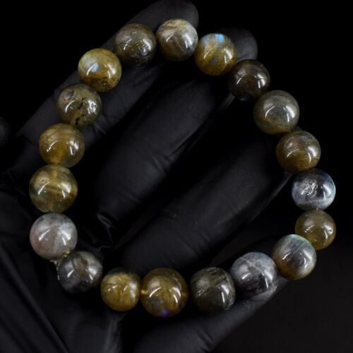 Best Amazing Flash Labradorite 213.00 Cts Stretchable Bracelet Beaded VK 12 E669