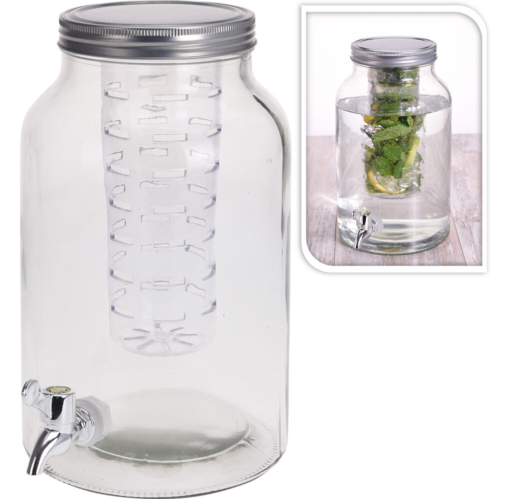 chrom glas beistelltisch OIOG Runder aus Glas, moderner moderner Beistelltisch für kleinen Raum mit Tischplatte aus gehärtetem für Wohnzimmer, Chrom-Finish Küche, Haushalt & Wohnen Größenauswahl:22 x 16,5 cm - Fassungsvermögen 1600 ml