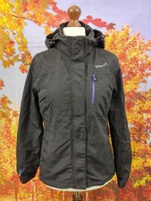 Gelert Outdoors Made Easy Black Nylon Polyester Rain Jacket Uk Women's Size 10