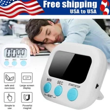 Magnetic LCD Digital Kitchen Cooking Timer Count Down Up Clock Temperature Alarm