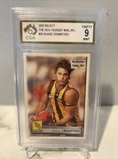 Shane Crawford Hawthorn Hawks 2003 Select Advertiser CGA Graded 9 Mint AFL