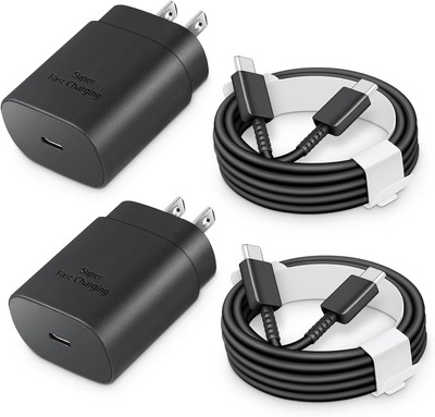 2-Pack Original USB-C 25W Fast Charger For iPhone 15/16/Plus/Pro Type C Cable