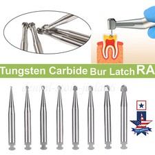 Dental Round Latch Carbide Bur RA 1 2 3 4 5 6 7 8 Midwest For Slow Low Speed USA