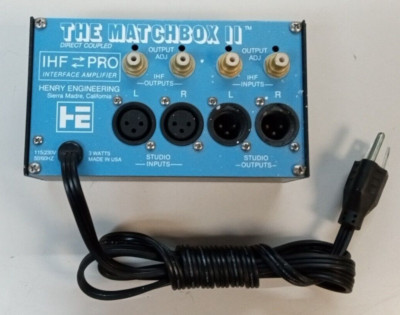 Henry Engineering The Matchbox II matching audio box broadcast gear RCA to XLR