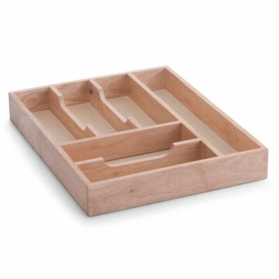 Zeller Holz Besteckkasten Schubladeneinsatz Besteckeinsatz ca. 34 x 43 x 6 cm