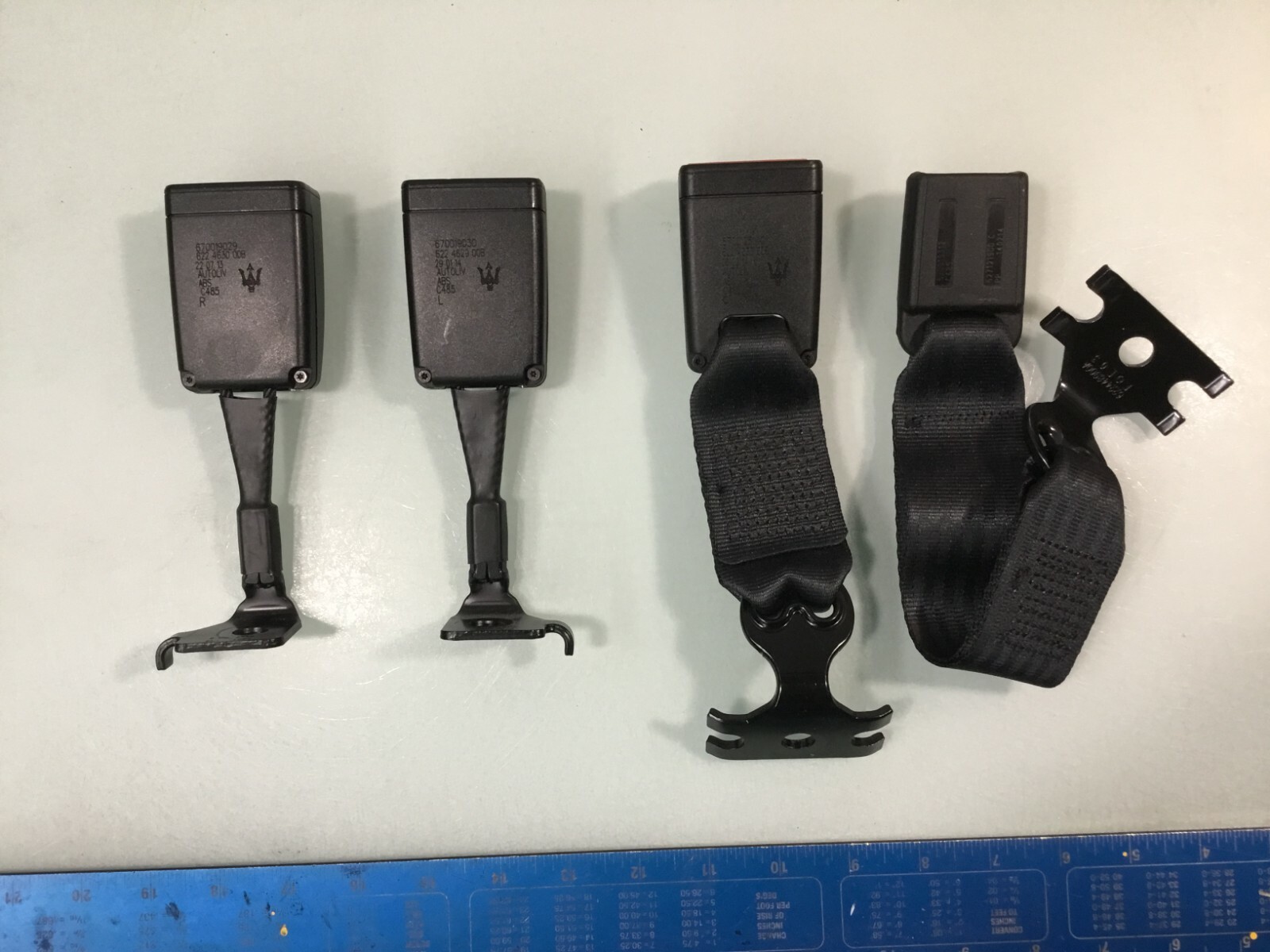 14-17 Maserati Ghibli S Rear Left & Right & Center Seat Belt Buckle Set of 4 OEM