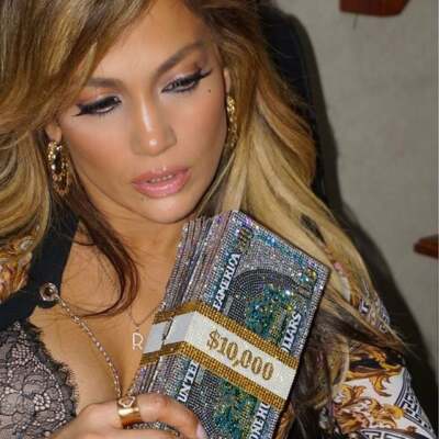 money rhinestone bolsa