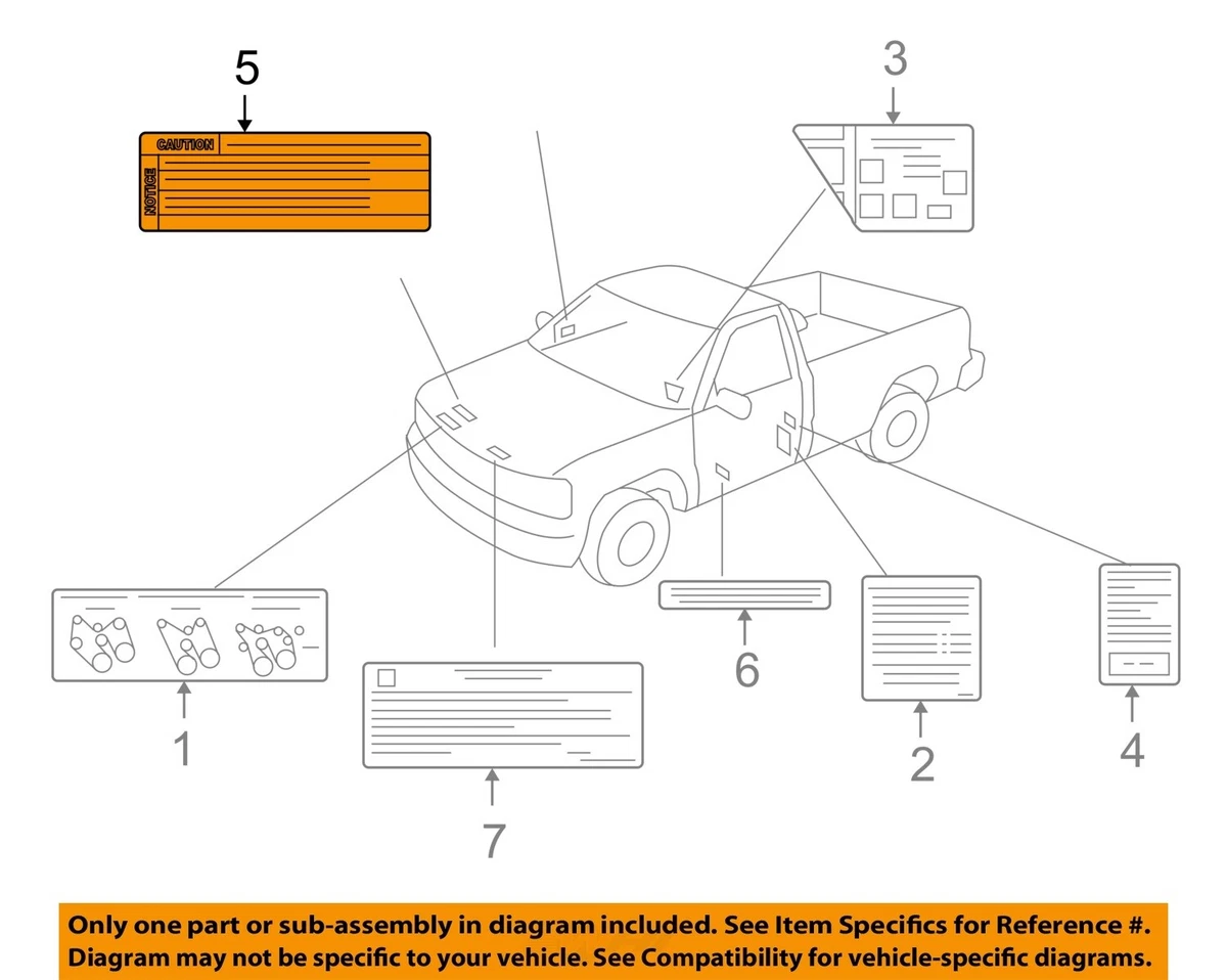 GM OEM Label-AC A/C Sticker 10388864 | eBay