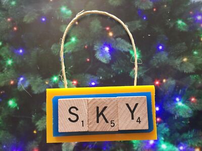 Chicago Sky WNBA Christmas Ornament Scrabble Tiles Key Chain Magnet