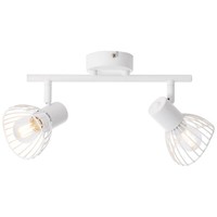 Brilliant Elhi Spotrohr Decken Wand Spot Strahler Leuchte Lampe 2-Flg E14 Weiß