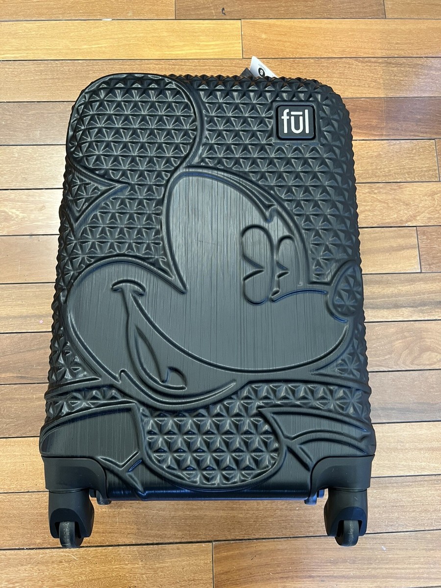 Disney Mickey Mouse Black Carry-On Spinner FUL Suitcase Hard