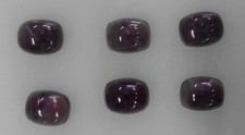 AFRICAN AMETHYST 7 x 5 MM CUSHION CUT CABOCHON 3 PIECE SET ALL NATURAL