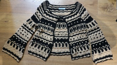 black crochet cardigan uk