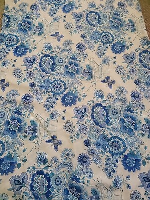 Waverly Fabric Tablecloth Custom Blissful Bouquet Blueberry Dena Home 106x74