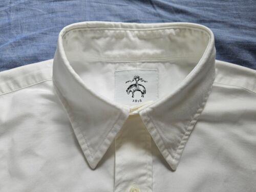 BROOKS BROTHERS BLACK FLEECE THOM BROWNE MEN’S SHIRT WHITE MADE IN USA BB 0 NWOT - Picture 1 of 15