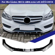 Front Bumper Spoiler Lip For Mercedes Benz E Class W212 Sport 2013-2015 2014 New