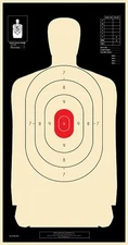 B-29 [B29] 50 Foot Pistol Silhouette Targets--200 Count, Reversed w/ Red Center